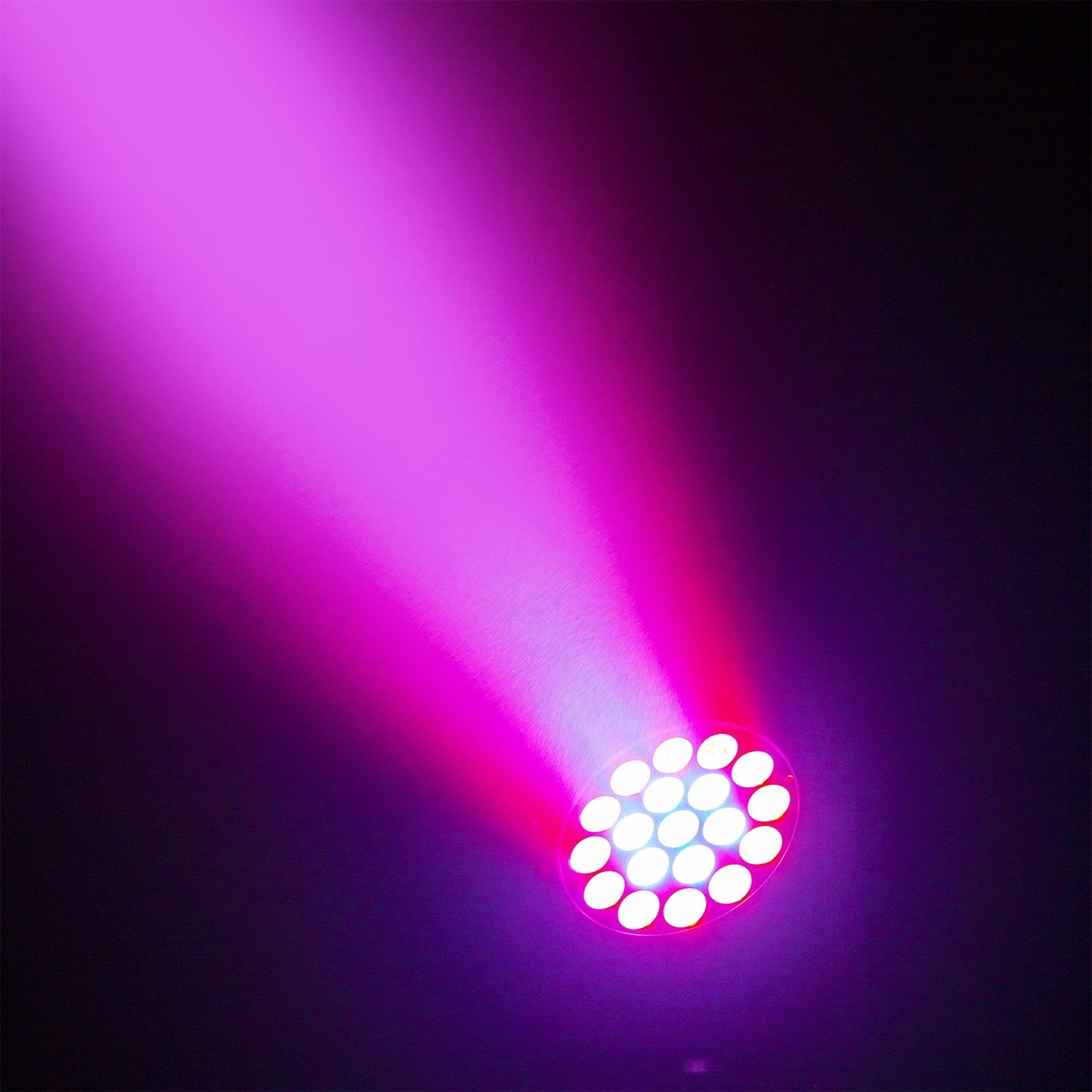 Lifestyle view of the Fuze1910 LED Wash Moving Head featuring 19x 10W RGBW LEDs with circle control.