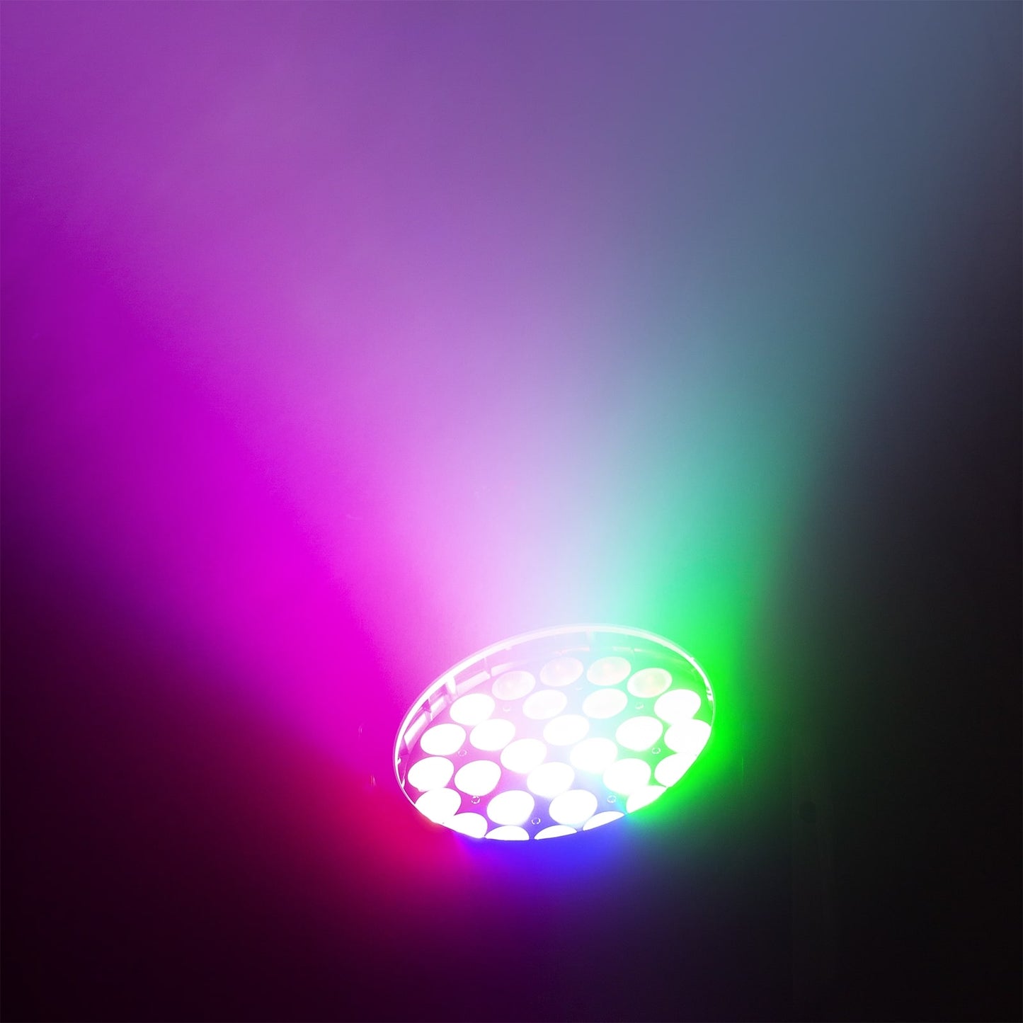 First lifestyle view of the Fuze2812 LED Wash Moving Head featuring 28x 12W RGBWA-UV LEDs with motorized zoom.