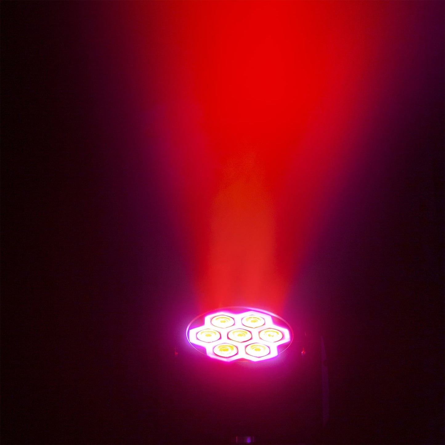 Second lifestyle view of the Fuze712 LED Wash Moving Head featuring 7x 12W RGBW LEDs with SMD neon effect.