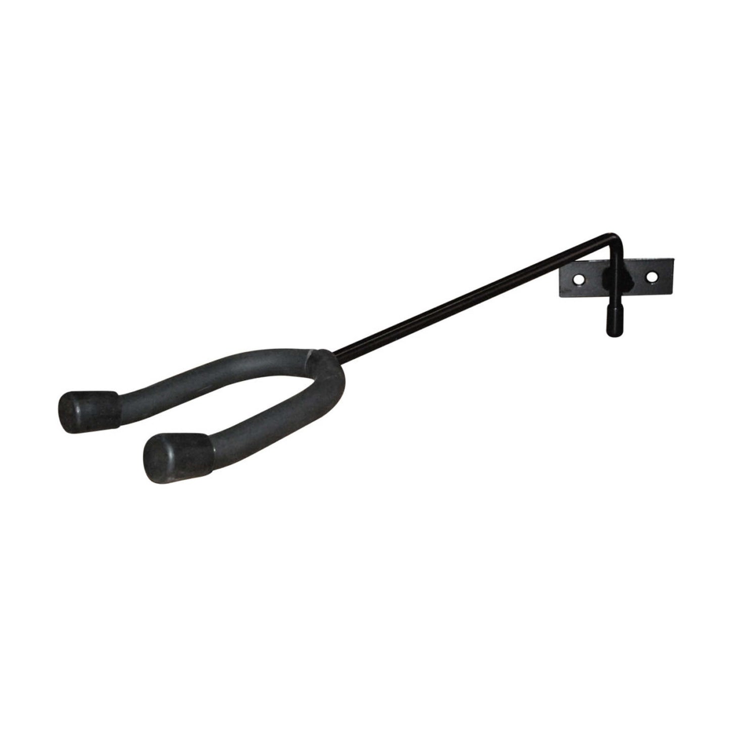 Wall-mounted left-hand guitar hook designed for hanging guitars securely, measuring 36cm.