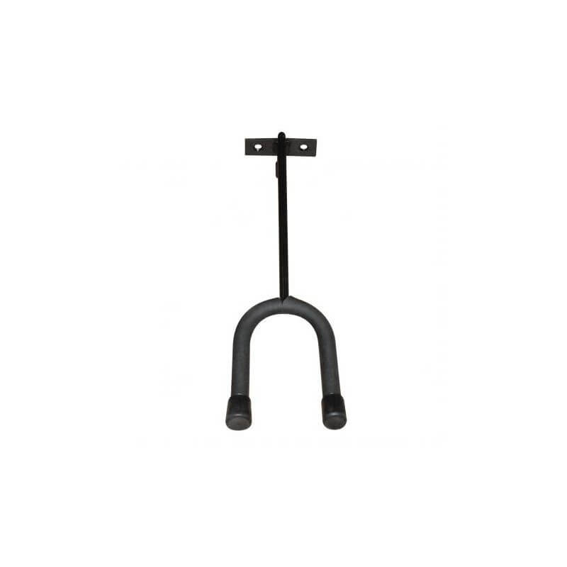 Athletic 31cm Guitar Hanger mounted on a wall, designed to securely hold a guitar.