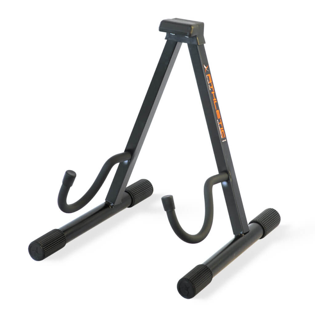 ATHLETIC GIT-4E Electric Guitar Stand showcasing its premium A-frame design for stability and protection.