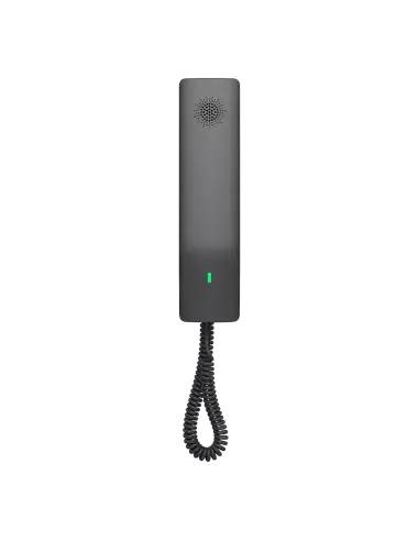 Grandstream GHP611 2-Line Hotel Phone in Black color, designed for hotel use with a compact and functional design.