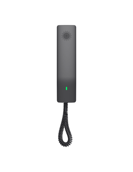 Grandstream GHP611 2-Line Hotel Phone in black color, designed for hotel use.