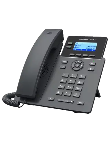 Grandstream GRP2602G 2-Line Desk Phone with Gigabit Ethernet ports, designed for efficient communication.