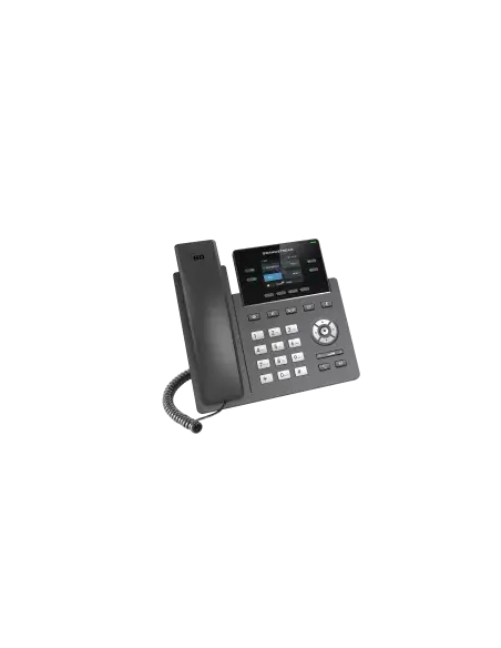 Grandstream GRP2612W 2-Line Wi-Fi Desk Phone with Power over Ethernet, featuring a sleek design suitable for office use.
