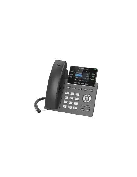 Grandstream 3-Line PoE Desk Phone with a sleek design, suitable for office use.