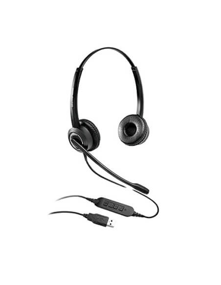 Grandstream GUV3000 HD USB Binaural Headset with noise cancelling technology