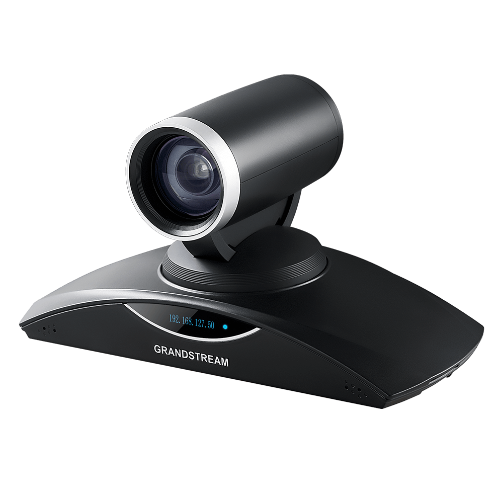 Grandstream GVC3202 3-Way Video Conferencing System showing the device from the right side.