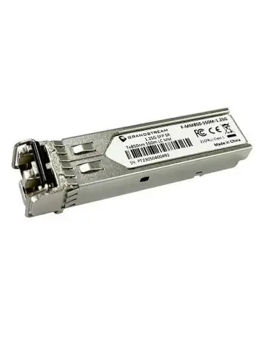 Grandstream GWN Multi-Mode SFP module with 1.25Gbps speed, 850nm wavelength, and a reach of 550 meters.