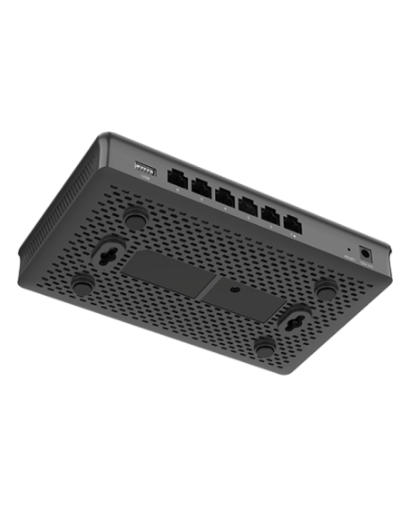 Grandstream GWN7001 Firewall VPN Router featuring 6 Gigabit Ethernet LAN/WAN ports.