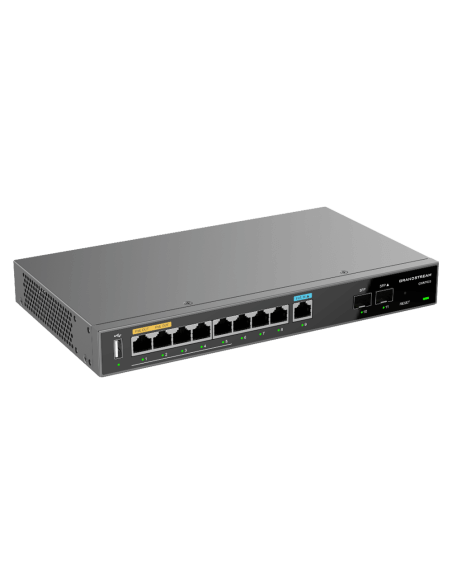 Grandstream GWN7003 Firewall VPN Router with 9 Gigabit Ethernet LAN/WAN ports.