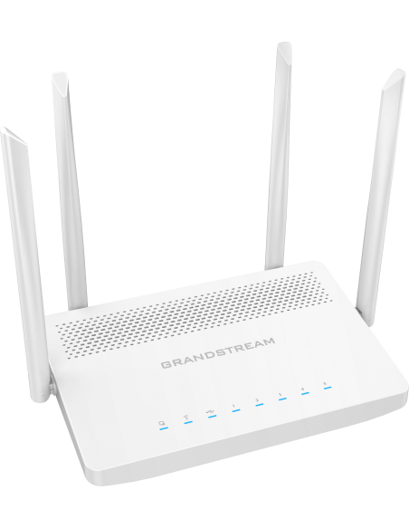 Grandstream GWN7052F Wi-Fi 5 Gigabit SFP Router image showcasing its design and features.