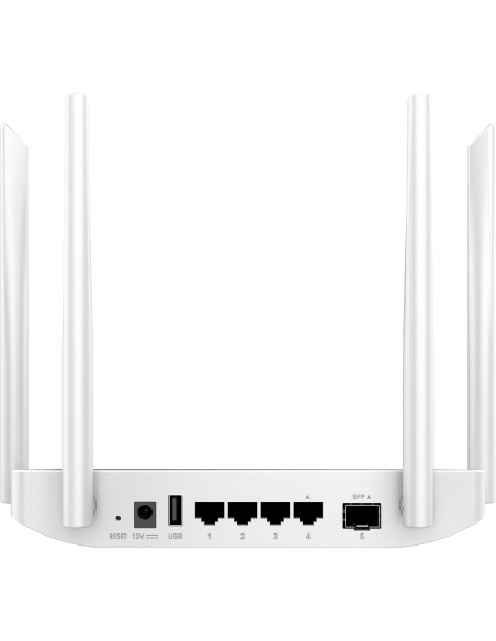 Grandstream GWN7052F Wi-Fi 5 Gigabit SFP Router with multiple ports for enhanced connectivity.