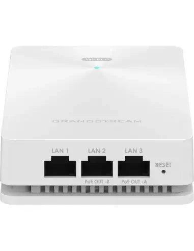 Grandstream GWN7624 In-Wall WiFi 5 Access Point image showcasing its sleek design and mounting features.
