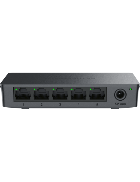 Grandstream GWN7700 5-Port Unmanaged GbE Switch displayed on a white background.