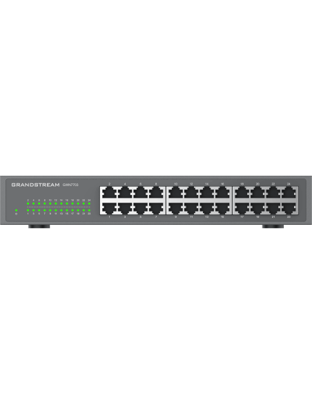 Image of the Grandstream GWN7703 24-Port Unmanaged GbE Switch, showcasing its design and features.