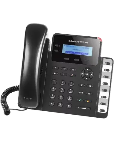 Grandstream GXP1628 2-Line Gigabit Desk Phone displayed on a white background.