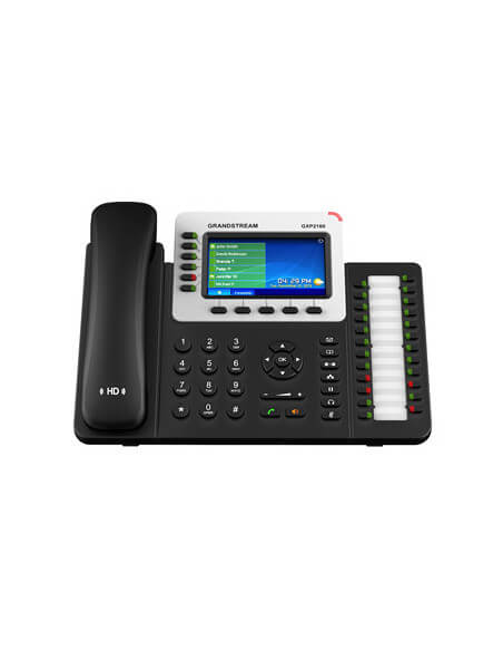 Grandstream GXP2160 6-Line Desk Phone with multiple line keys and a sleek design.