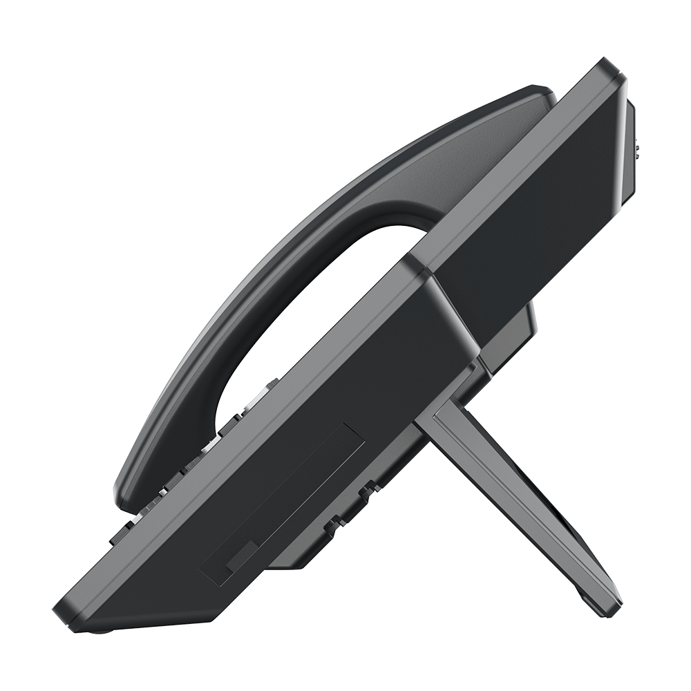 Side view of the Grandstream GXV3350 16-Line Video Phone showcasing its design and features.