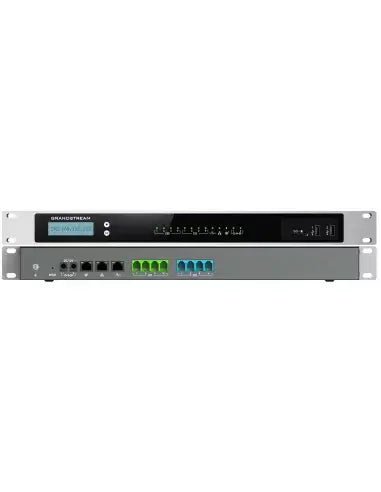 Grandstream UCM6304 VoIP PBX device featuring 4 FXS and 4 FXO ports.