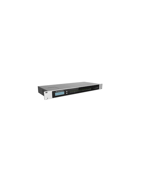 Image of the Grandstream UCM6308 VoIP PBX featuring 8 FXS and 8 FXO ports.