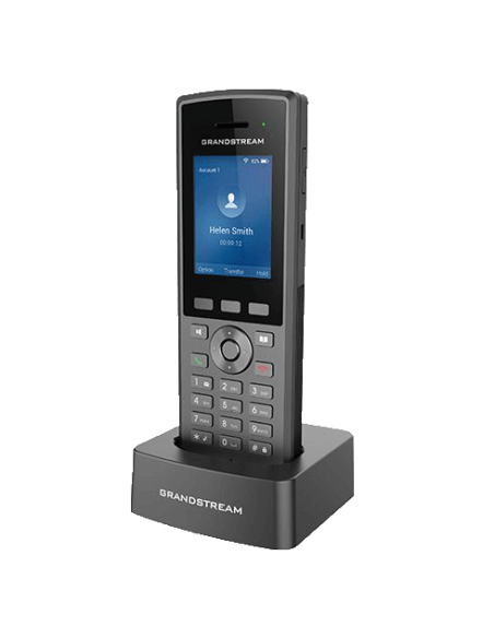 Grandstream WP825 Rugged Cordless Wi-Fi Phone with a sleek design, suitable for enterprise use.