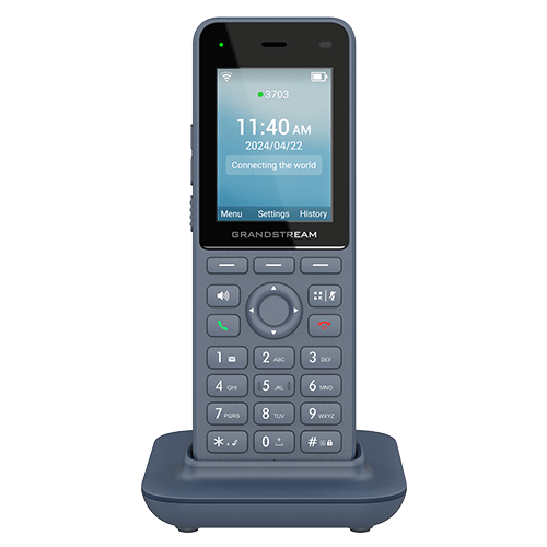 Grandstream Wi-Fi 6 Cordless Phone - Enterprise Model, showcasing a sleek design suitable for business use.