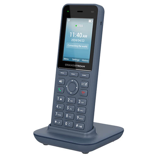 Grandstream Wi-Fi 6 Cordless Phone - Enterprise Model, showcasing a sleek design for modern communication.