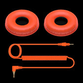 Pioneer HC-CPO8 Orange Accessory Pack featuring colored ear pads and cable for HDJ-CUE1 headphones.