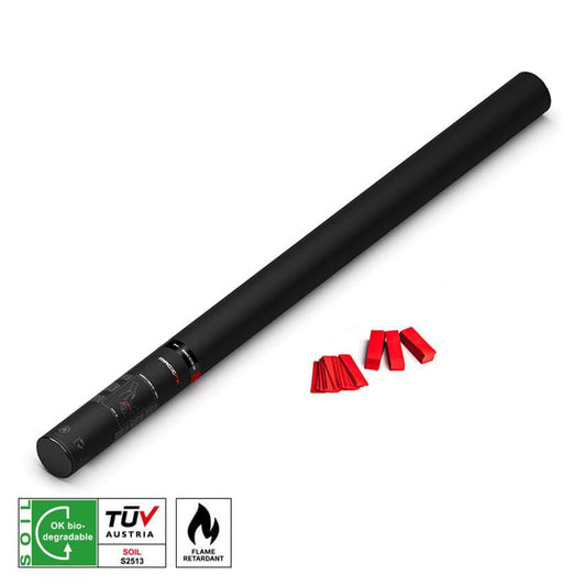 MAGICFX Handheld Cannon Pro in red, designed for confetti, measuring 80 cm in length.