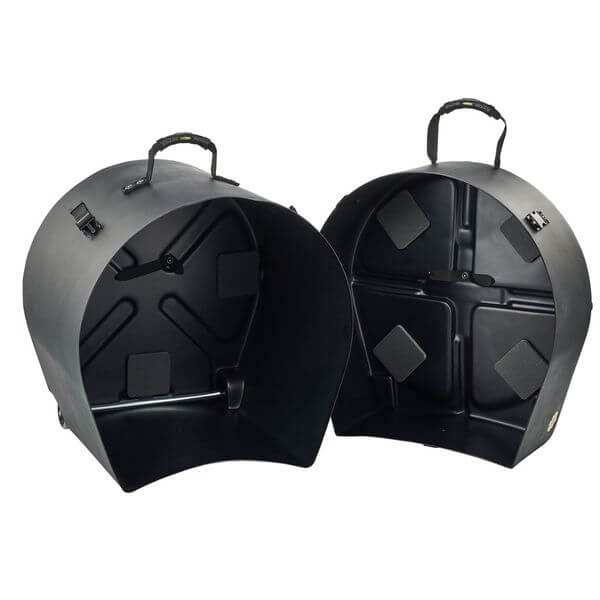 Hardcase 18 inch bass drum case, designed to protect and transport bass drums safely.