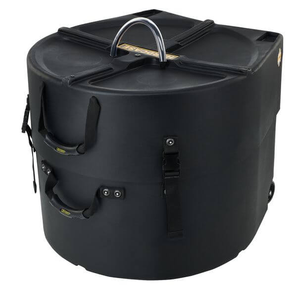 Hardcase 18 inch bass drum case, designed for protecting and transporting bass drums.