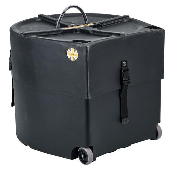 Image of a Hardcase 18 inch bass drum case designed for protecting and transporting bass drums.