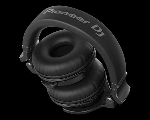 Pioneer HDJ-CUE1BT-K stylish black Bluetooth on-ear DJ headphones with pro-quality sound.