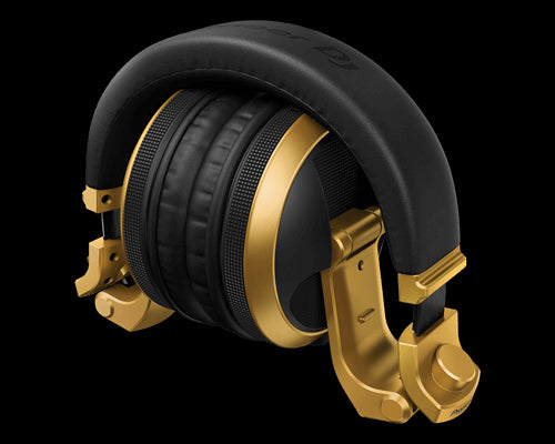 Pioneer HDJ-X5BT-N Wireless Over-Ear DJ Headphones in Gold, folded position