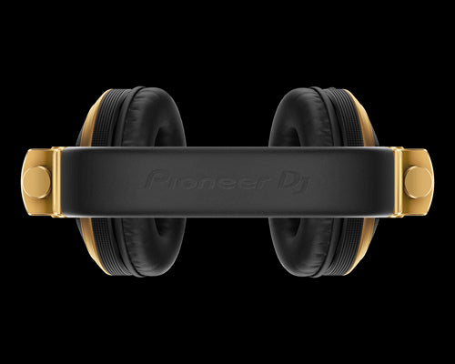 Pioneer HDJ-X5BT-N wireless over-ear DJ headphones in gold color with Bluetooth connectivity.