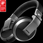 Pioneer HDJ-X5S high-quality over-ear DJ headphones in silver color, designed for monitoring.