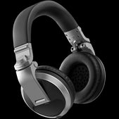 Pioneer HDJ-X5S high-quality over-ear DJ headphones in silver color, designed for monitoring.