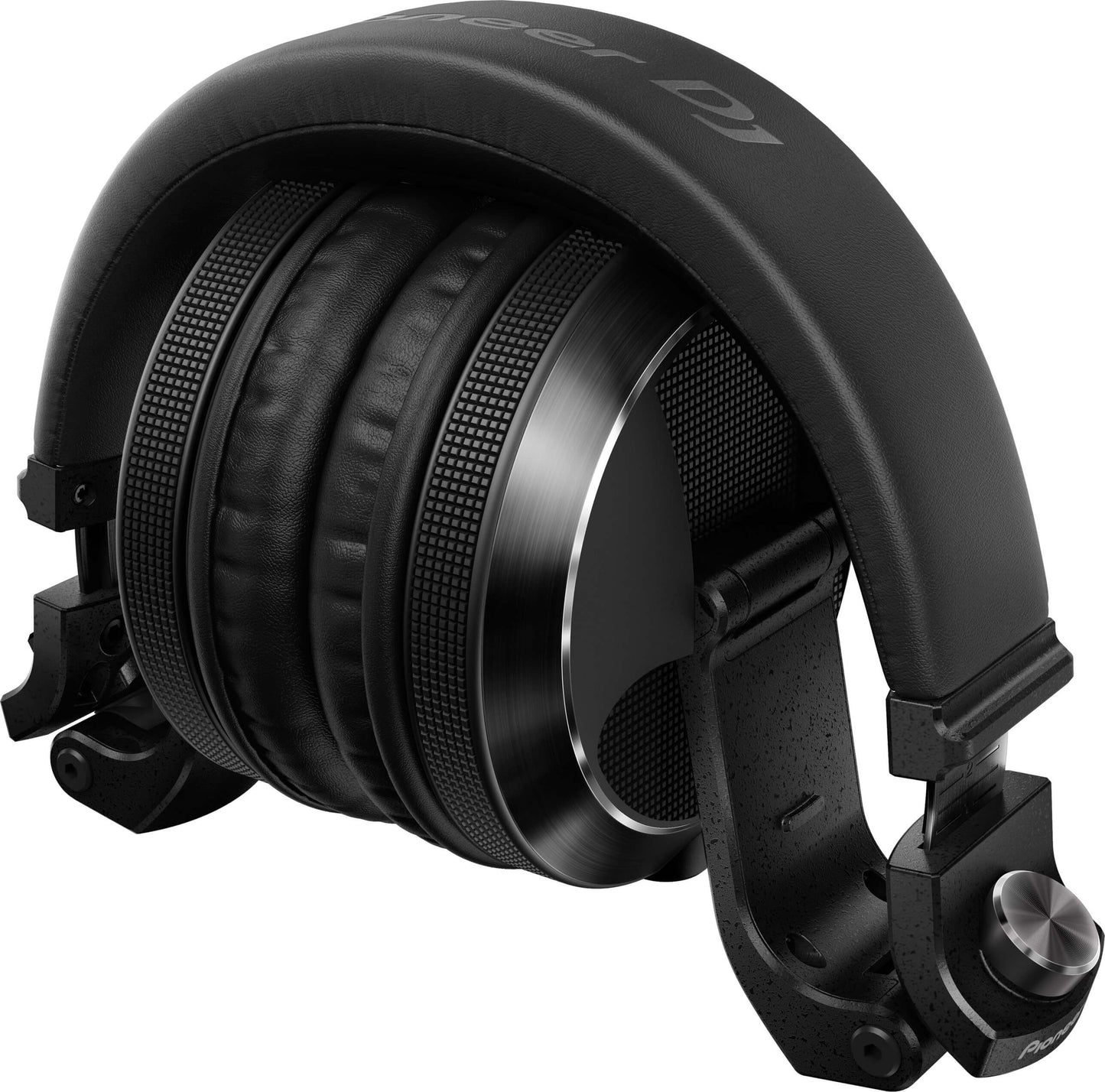 Pioneer HDJ-X7K Professional Over-Ear DJ Headphones in black, folded for compact storage, showcasing their durable design.
