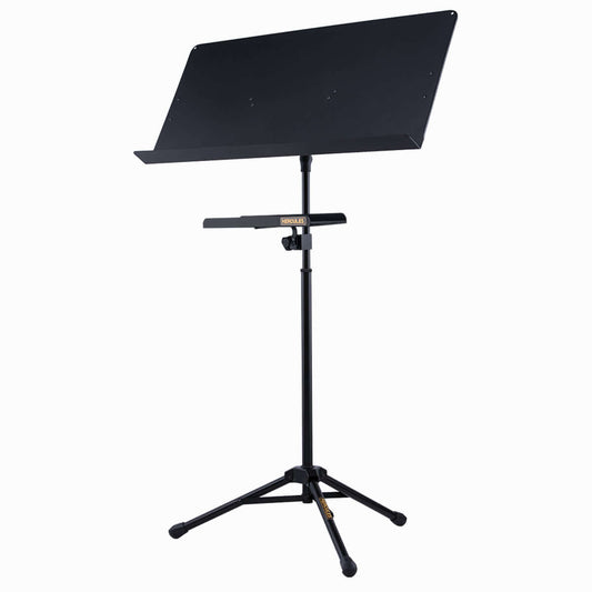 HERCULES STANDS BS243B Fourscore Orchestra Stand, an adjustable music stand featuring a quick release mechanism.
