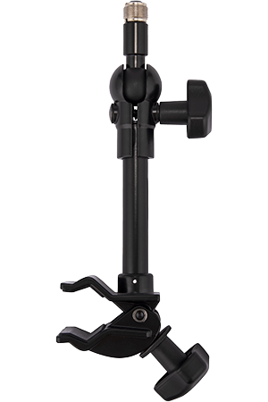 HERCULES STANDS DG137B Multi-Mount Microphone and Device Holder displayed with various mounting options.