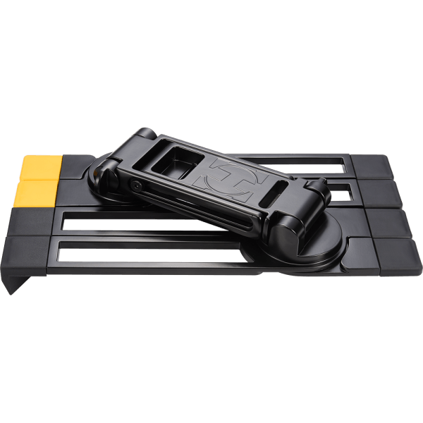 HERCULES STANDS DG400BB Laptop Stand showcasing its adjustable height and angle features for enhanced comfort.