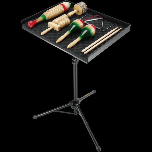 Hercules Stands DS800B Percussion Table Stand displayed in a studio setting.