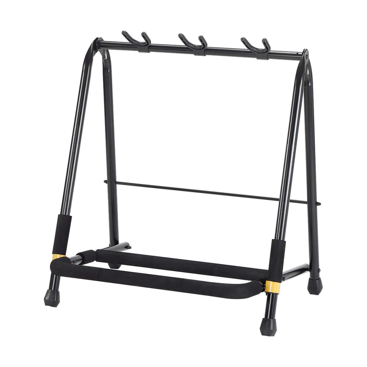 HERCULES STANDS GS523B 3-PC Guitar Display Rack, a multi-guitar stand featuring foam padding for protection.