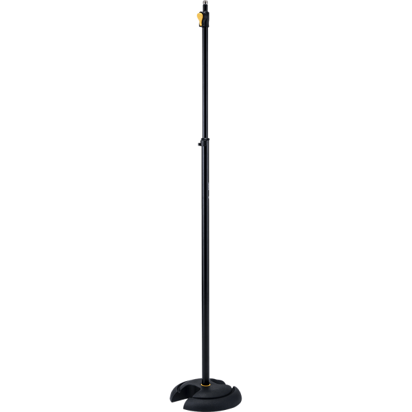 HERCULES STANDS MS201B PLUS One-Handed EZ Grip H Base Microphone Stand displayed on a white background.