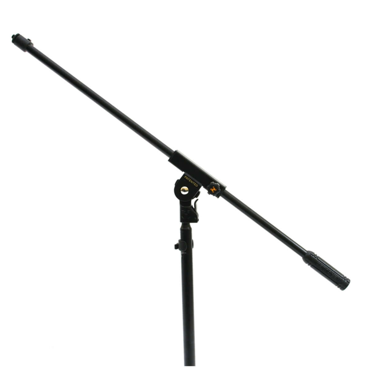 Hercules MS540B Kick Drum Mic Stand displayed in a studio setting.