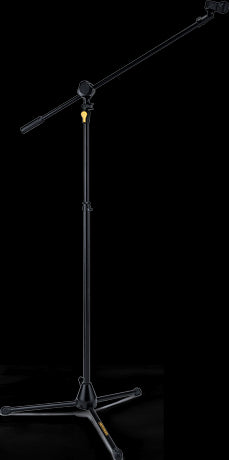 Hercules MS632B EZ Grip Tripod Microphone Stand with 2-in-1 Boom and EZ Mic Clip