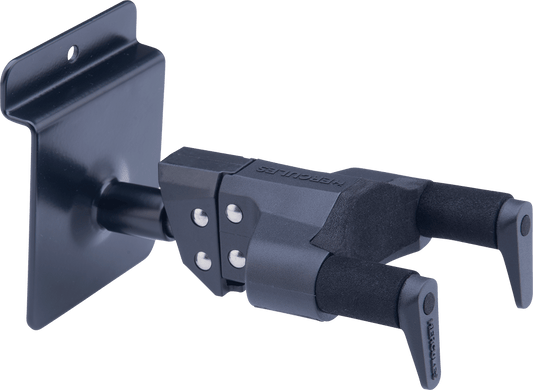 HERCULES STANDS USP10SB Auto Grip Ukulele Hanger for Slat Wall - Short Arm with 16 mm Insertion