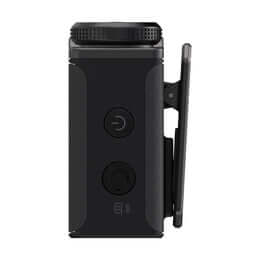 Hollyland LARK MAX SOLO Wireless Microphone System featuring 1 transmitter with built-in omni mics and 1 receiver in black color.